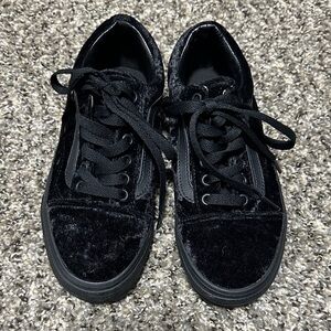 Vans Black Velvet Sneakers